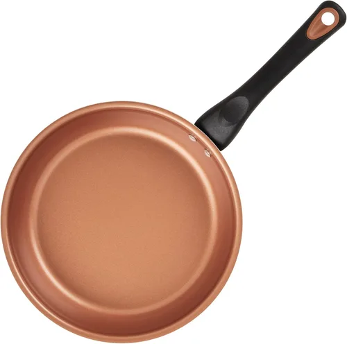 Vista 5 de Farberware Glide Escalfador de Huevos Antiadherente de Cerámica Cobreada con Tapa, 8 Pulgadas, Negro - 10654