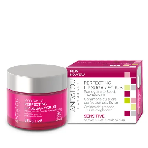 Vista 7 de Andalou Naturals Mask 1000 ROSES, máscara para dormir durante la noche para labios secos y agrietados, bálsamo regordete, hidratante y calmante