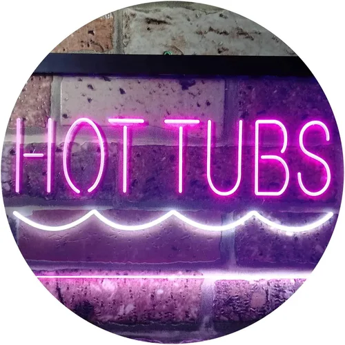 Vista 10 de ADVPRO Hot Tubs Supply Dual Color LED Neon Sign Blue & Red 12" x 8.5" st6s32-i3375-br