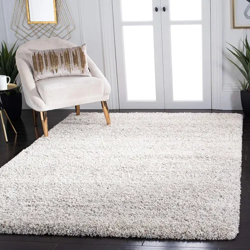 Vista 29 de SAFAVIEH Hudson Shag Collection - Alfombra decorativa de 2 x 3 pies, color marfil y azul marino, no desprende pelusa y de fácil cuidado, 2 pulgadas