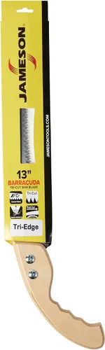 Vista 8 de Jameson HS-13TE-WH Sierra de mano de corte triple de 13 pulgadas con mango de madera, sierra de podar de grado profesional para cortes limpios