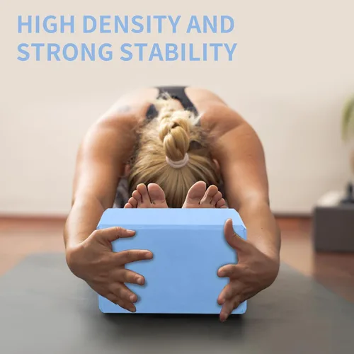 Vista 7 de Yoga Blocks, Non Slip Yoga Bricks, Portable & Lightweight Dense Foam Blocks for Stretching, Toning, and Dance. Grippy Surface Aids Balance and