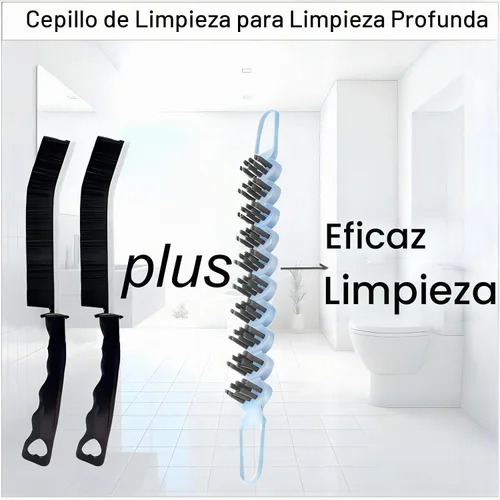 Vista 2 de Cepillo de limpieza para grietas, cepillo de cerdas duras, cepillo para fregar, cepillo de inodoro, herramientas de limpieza para uso doméstico