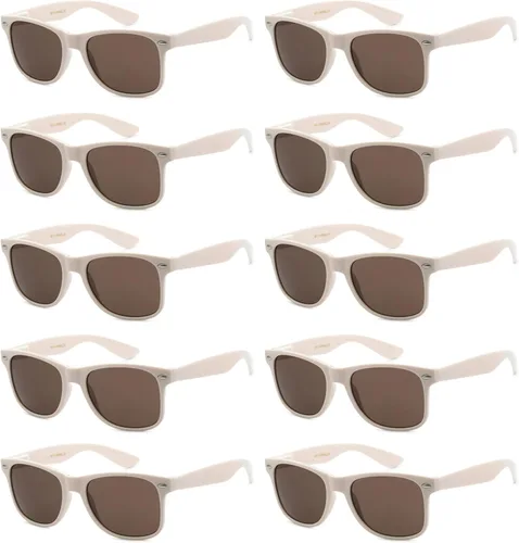 Vista 20 de Paquete de 10 lentes de sol a granel con protección UV para Bandera Americana Humo