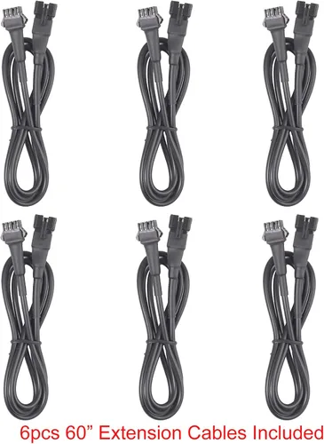 Vista 3 de RGB LED Rock Lights Underbody Wireless APP Music Chasing Offroad ATV 12V 12 Pods w/6PCS Cables de extensión