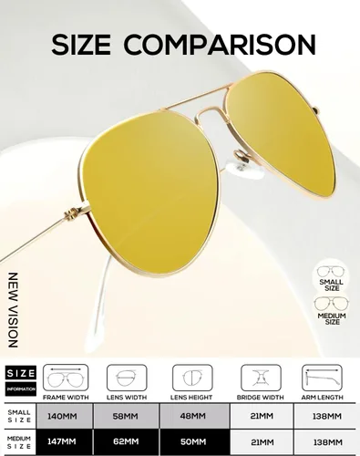 Vista 3 de KALIYADI - Lentes de sol clásicos estilo aviador para hombres y mujeres, lentes de sol para conducir, lentes polarizados, con bloqueo de luz