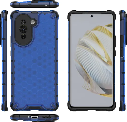Vista 216 de Pzwoxukhov Funda compatible con Huawei Nova 3i, compatible con Huawei P Smart+ 2018 Honeycomb Anti-Drop Shock-Absorbing Case Negro