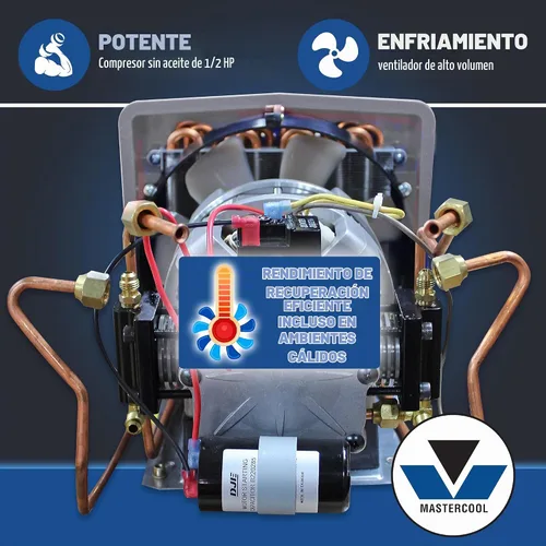 Vista 3 de Máquina de recuperación Mastercool 69365 Twin Turbo R134a/R22/R404A/R410A