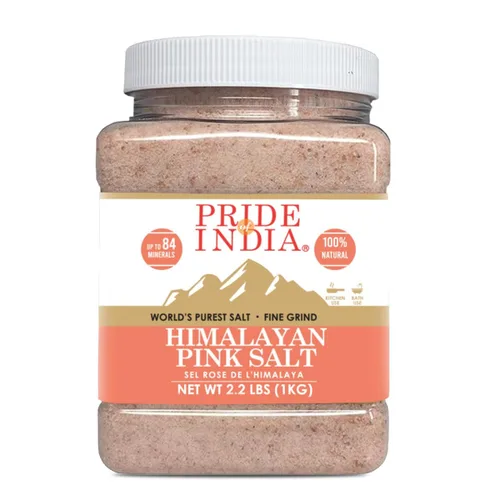 Vista 12 de Pride Of India - Sal rosa oscura del Himalaya - Enriquecida con más de 84 minerales naturales, molido medio de 0.079-0.118 in - Tarro de tamizado