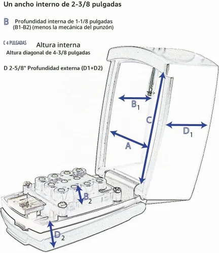 Vista 7 de Caja de seguridad con botones KeyGuard, SL-590