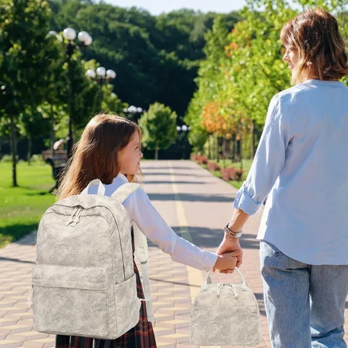 Vista 46 de LOIDOU Mochila para adolescentes y niñas, mochila escolar con lonchera y estuche para lápices, juego de bolsas escolares 3 en 1