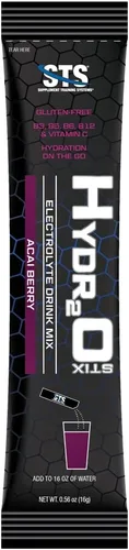 Vista 2 de STS Hydro Stix - Paquetes de polvo de hidratación Acai Berry Reemplazo de electrolitos de una sola porción fácil de abrir – 10 unidades (0.62 onzas)