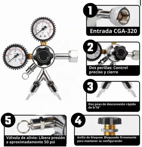 Vista 4 de TMCRAFT - Kit de torre Kegerator de doble grifo, kit de conversión de cerveza de acero inoxidable