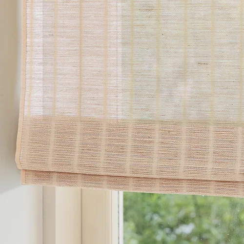 Vista 18 de Persianas Romanas de Bambú Inalámbricas, Persianas para Ventanas, Persianas de Madera Tejida Personalizadas para Ventanas Interiores, Puertas