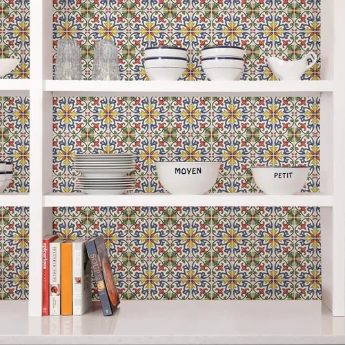 Vista 6 de In Home NH2365 Azulejo de Salpicaduras Tuscan de Pelar y Pegar, Estándar, Multicolor