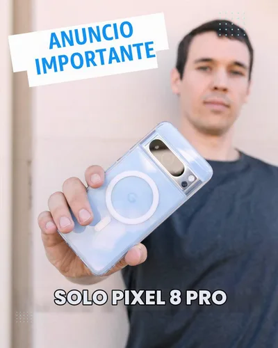 Vista 2 de CaseBorne Funda compatible con Google Pixel 8 Pro, híbrida ultra transparente 5 en 1, antiamarilleo, magnética, con protector de pantalla