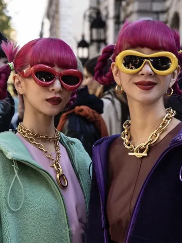Vista 2 de GIFIORE Gafas de sol infladas, de gran tamaño, divertidas, para labios, gafas de sol de moda, estéticas, estilo de diseñador