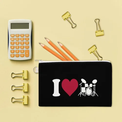 Vista 7 de I Love Drums Small Coin Purse Cute Canvas Coin Case Wallet Bag Change Purse Pouch for Women Men