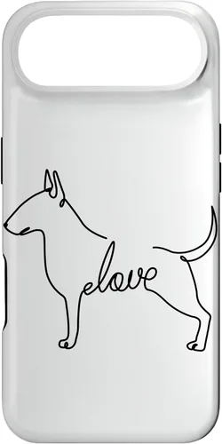 Vista 27 de Bull Terrier Love Bully Dog Love Single Line Art Sketch Case for iPhone 17