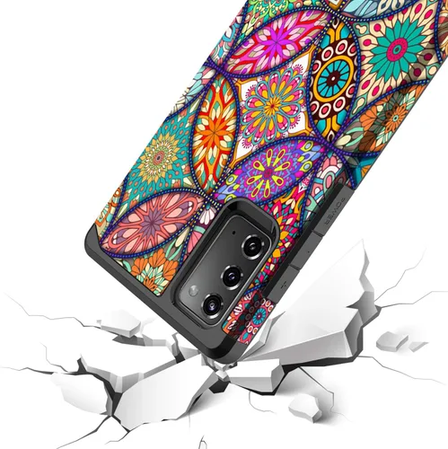 Vista 5 de Rosebono - Funda compatible con Samsung Galaxy Note 20 Ultra, delgada, híbrida, cubierta dura gráfica, a la moda, linda funda de silicona colorida