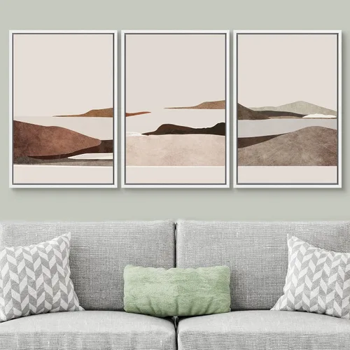 Vista 173 de SIGNWIN Lienzo enmarcado para pared, juego de arte de collage de hojas transparentes en blanco y negro, ilustraciones de naturaleza silvestre, arte