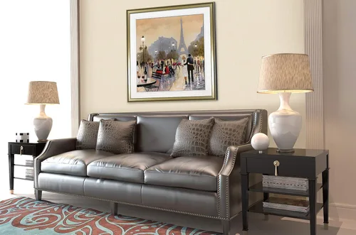 Vista 3 de Renditions Gallery París Crepúsculo Pintura Torre Eiffel Decoración de Pared Arte Romántico Paisaje urbano Arte enmarcado fino Giclée impresiones
