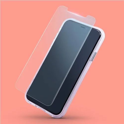 Vista 2 de Case-Mate Protector de pantalla para iPhone 13 Pro/iPhone 13, vidrio templado 9H con protección contra roturas, antihuellas dactilares, película