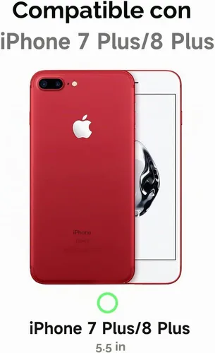 Vista 2 de LoeoeL para iPhone 8 Plus/ 7 Plus Funda Transparente, Funda Híbrida de Teléfono [Plástico Duro y Parachoques de Silicona Suave] Cubierta Protectora