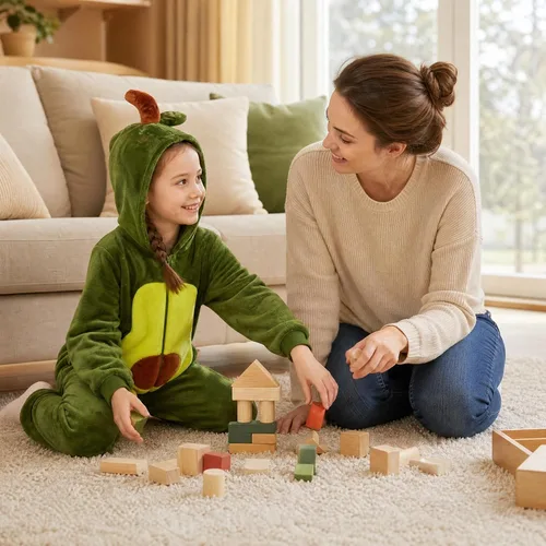 Vista 9 de COSUSKET Disfraz de oso marrón de franela de ajuste cómodo para niños, pijamas de animal para niños y niñas, regalos Palta