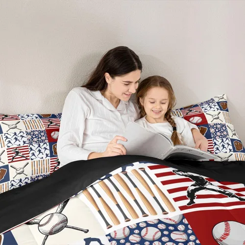 Vista 93 de Juego de ropa de cama de baloncesto para niños y adolescentes, juego de edredón deportivo para niños, tamaño matrimonial, suave, ligero, decoración