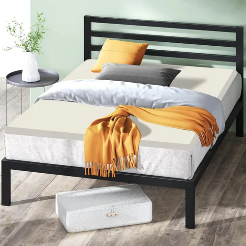Vista 9 de Treaton, 2-Inch High Density Medium Firm Foam Mattress Topper, CertiPUR-US Certified for Superior Comfort and Support, Full, Green