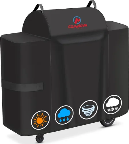 Vista 10 de Comnova - Cubierta para parrilla Traeger Tailgater Serie 20 – Cubierta para ahumador de pellets de madera 600D Traeger impermeable y resistente