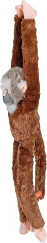 Vista 3 de Wild Republic Ecokins - Mono de ardilla colgante, animal de peluche, 22 pulgadas, regalo para niños, juguete de peluche, hecho de botellas de agua
