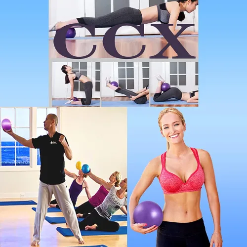 Vista 5 de Mini pelota de yoga de ejercicio de pilates, pelota de yoga inflable pequeña de 6 pulgadas, equipo de entrenamiento básico y terapia física