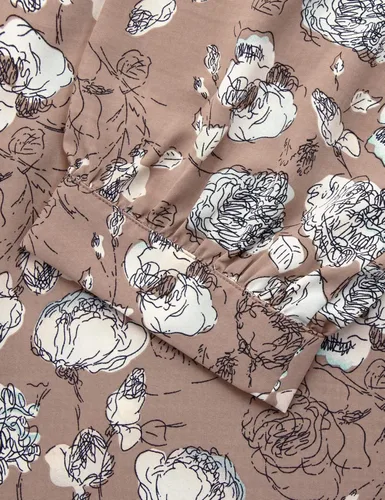 Vista 4 de Unixseque Blusas de trabajo sueltas de gasa con cuello en V y manga 34 para mujer