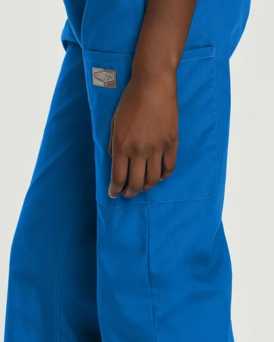 Vista 4 de Landau Scrub Zone 83221 - Pantalones elásticos tipo cargo de 3 bolsillos para mujer, gris