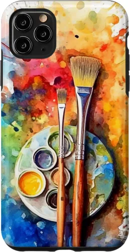 Vista 13 de Watercolor Paints Paleta y pincel pintor artista caso para iPhone 17