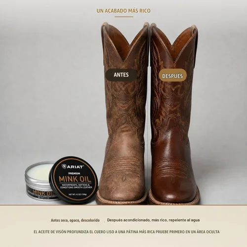 Vista 3 de ARIAT Pasta de aceite de visón, acondicionador de cuero para botas