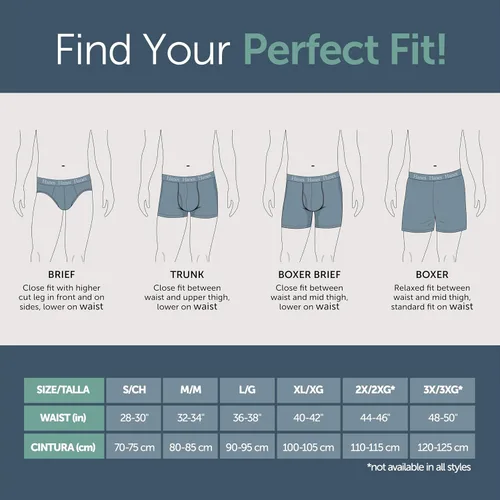 Vista 6 de Hanes Bóxer y baúl originales SuperSoft para hombre, viscosa súper suave de bambú, paquete de 3
