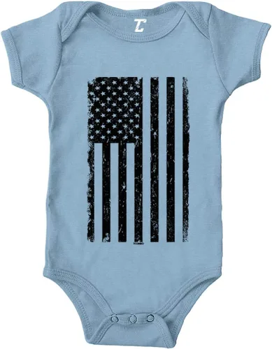 Vista 22 de Tcombo Bandera americana negra envejecida - Body de Estados Unidos Negro - Lámina dorada