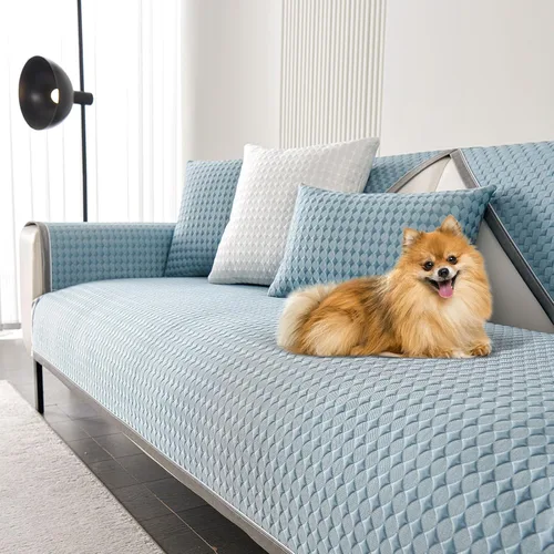 Vista 10 de OTOB Funda refrescante para sofá para perro, tela de seda helada, lavable, antideslizante, protector de muebles para sofá, tapete refrescante suave