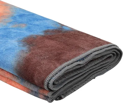 Vista 2 de Toallas de yoga, toalla de yoga antideslizante con textura de gofre antideslizante, manta de yoga de microfibra 100% absorbente, sin olor
