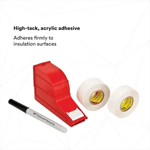 Vista 2 de 3M ScotchCode - Rollo de repuesto de cinta de marcador de alambre SLS-R, 1 pulgada x 2.125 pulgadas Refill Roll for SLS Dispenser