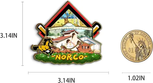 Vista 3 de Norco California USA - Imán de madera para nevera, 3D, monumentos de viaje, coleccionables, recuerdos, decoración hecha a mano