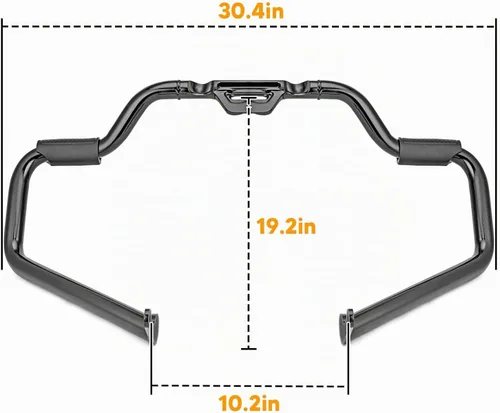 Vista 4 de Mofun Marco de protección del motor, barra de choque de carretera compatible con Harley Softail Heritage Breakout Fat Boy Street Bob Deluxe Low