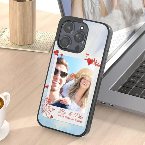 Vista 5 de Fundas de teléfono personalizadas Red Love You Imágenes empalmadas para iPhone 5 6 7 8 11 12 13 14 15 16 Pro Max Plus Mini X para Samsung S21 S22