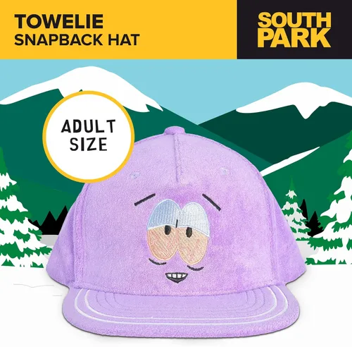 Vista 2 de South Park - Gorra de béisbol Towelie Snapback con ala plana, índigo, talla única, Índigo