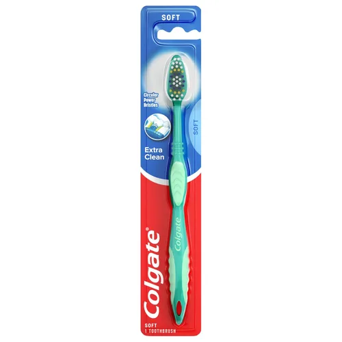 Vista 2 de COLGATE Cepillo de dientes extra limpio (caja de 72), cepillo de dientes manual suave, cepillo de dientes suave para una buena boca, encías