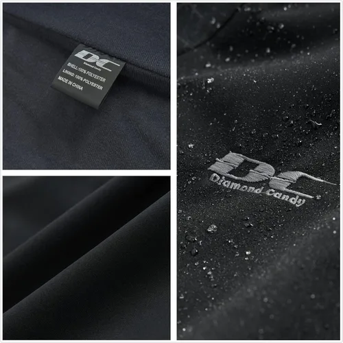 Vista 4 de Chaqueta de lluvia Diamond Candy para mujer, con diseño para senderismo, impermeable y ligera, con capucha
