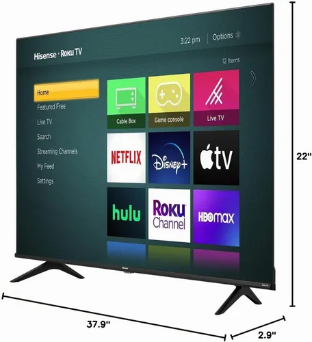 Vista 11 de Hisense Smart Roku TV Class R6 Series 4K UHD de 43 pulgadas con compatibilidad con Alexa, Dolby Vision HDR, sonido DTS Studio, modo de juego (43R6G)